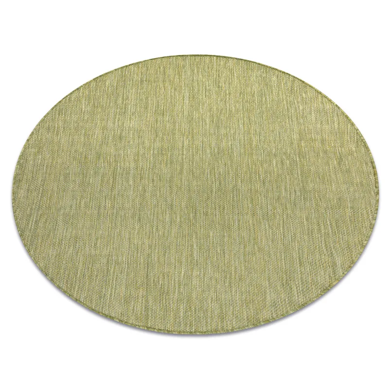 Teppich SCHNURGEBUNDEN SISAL SION Kreis A5165A Melange Flachgewebe grün