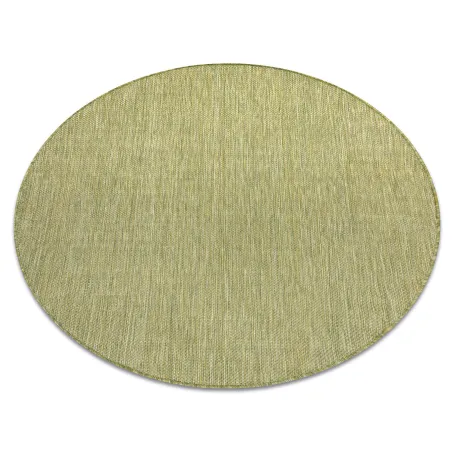 Teppich SCHNURGEBUNDEN SISAL SION Kreis A5165A Melange Flachgewebe grün