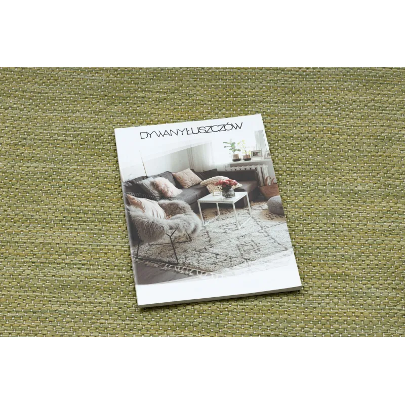 Teppich SCHNURGEBUNDEN SISAL SION Kreis A5165A Melange Flachgewebe grün