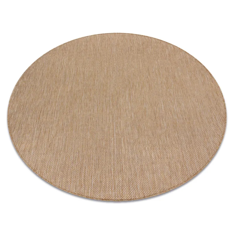 Teppich SCHNURGEBUNDEN SISAL SION Kreis A5165A Melange Flachgewebe natur
