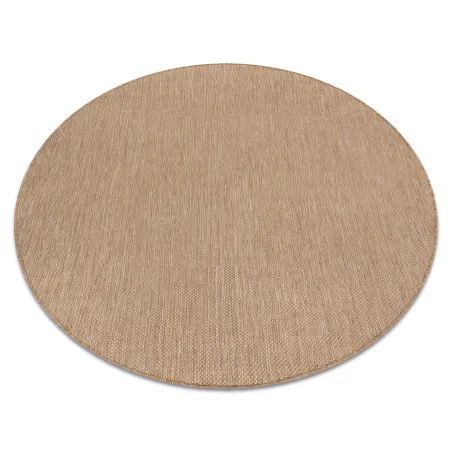 Teppich SCHNURGEBUNDEN SISAL SION Kreis A5165A Melange Flachgewebe natur