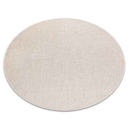 Teppich SCHNURGEBUNDEN SISAL SION Kreis A5165A Melange Flachgewebe ecru / creme