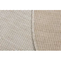 Teppich SCHNURGEBUNDEN SISAL SION Kreis A5165A Melange Flachgewebe ecru / creme