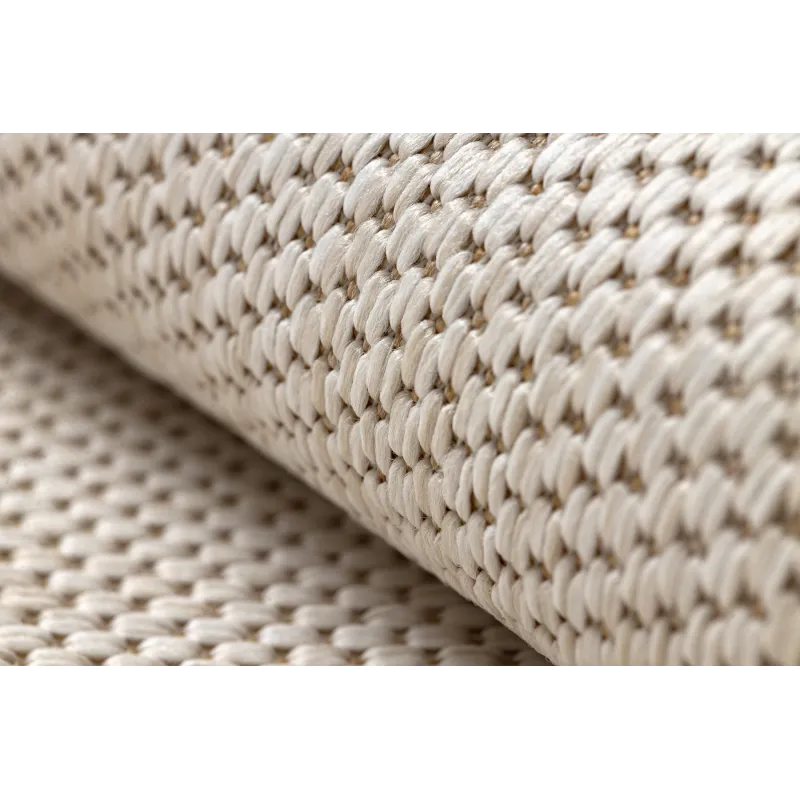 Teppich SCHNURGEBUNDEN SISAL SION Kreis A5165A Melange Flachgewebe ecru / creme