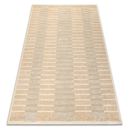 Teppich FLUX 461.124.SA110 Wolle OSTA - Geometrisch, strukturiert, Loft Beige / Creme