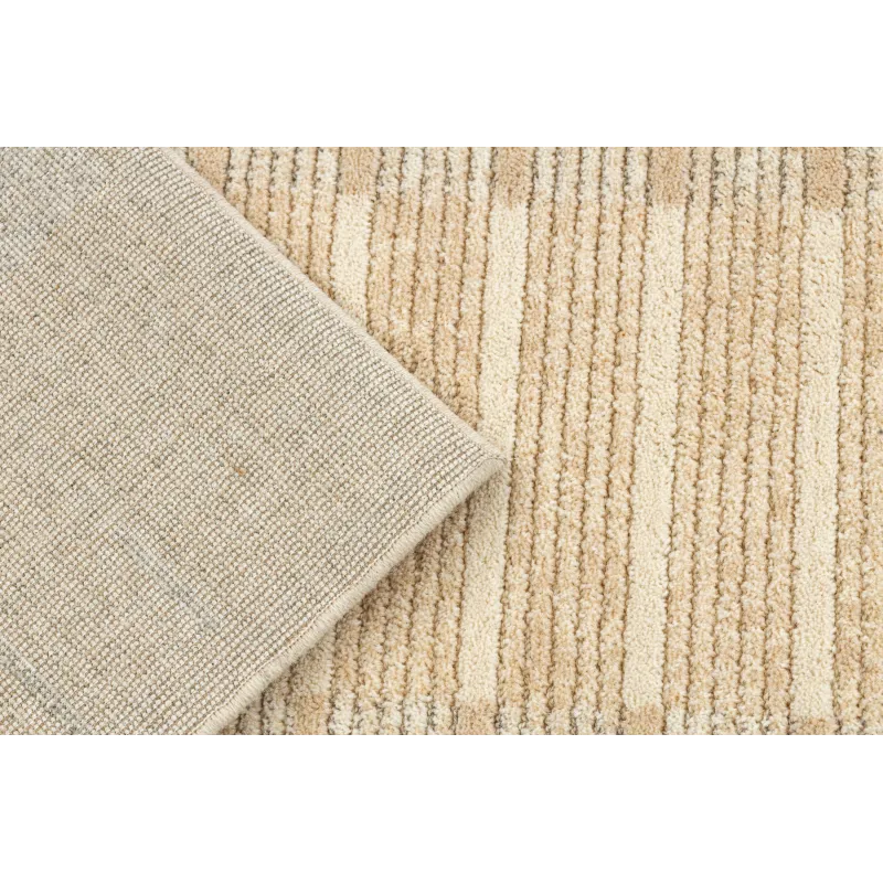 Teppich FLUX 461.124.SA110 Wolle OSTA - Geometrisch, strukturiert, Loft Beige / Creme