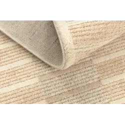 Teppich FLUX 461.124.SA110 Wolle OSTA - Geometrisch, strukturiert, Loft Beige / Creme