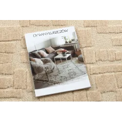 Teppich FLUX 461.133.SA132 Wolle OSTA - Geometrisch, strukturiert, Loft Creme / Beige