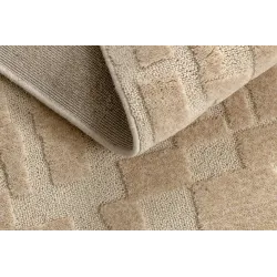 Teppich FLUX 461.133.SA132 Wolle OSTA - Geometrisch, strukturiert, Loft Creme / Beige