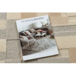 Teppich FLUX 461.117.SA130 Wolle OSTA - Geometrisch, strukturell, Loft beige / grau