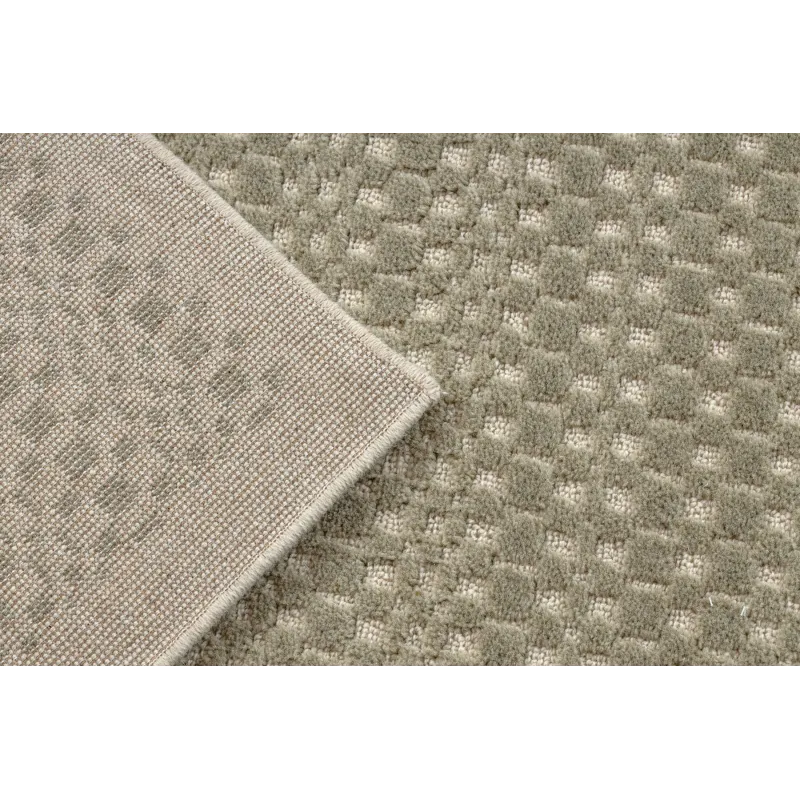 Teppich FLUX 461.139.SA400 Wolle OSTA - Geometrisch, strukturell, Loft grün / beige