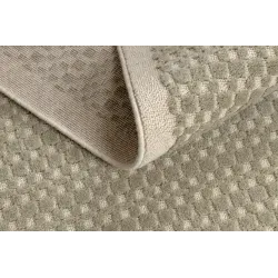 Teppich FLUX 461.139.SA400 Wolle OSTA - Geometrisch, strukturell, Loft grün / beige