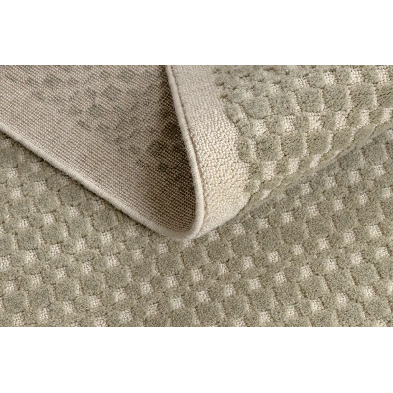 Teppich FLUX 461.139.SA400 Wolle OSTA - Geometrisch, strukturell, Loft grün / beige