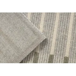 Teppich FLUX 461.124.SA400 Wollmischung OSTA - Geometrisch, strukturiert, Loftstil grau / grün