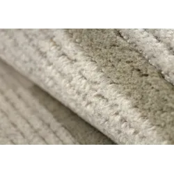Teppich FLUX 461.124.SA400 Wollmischung OSTA - Geometrisch, strukturiert, Loftstil grau / grün