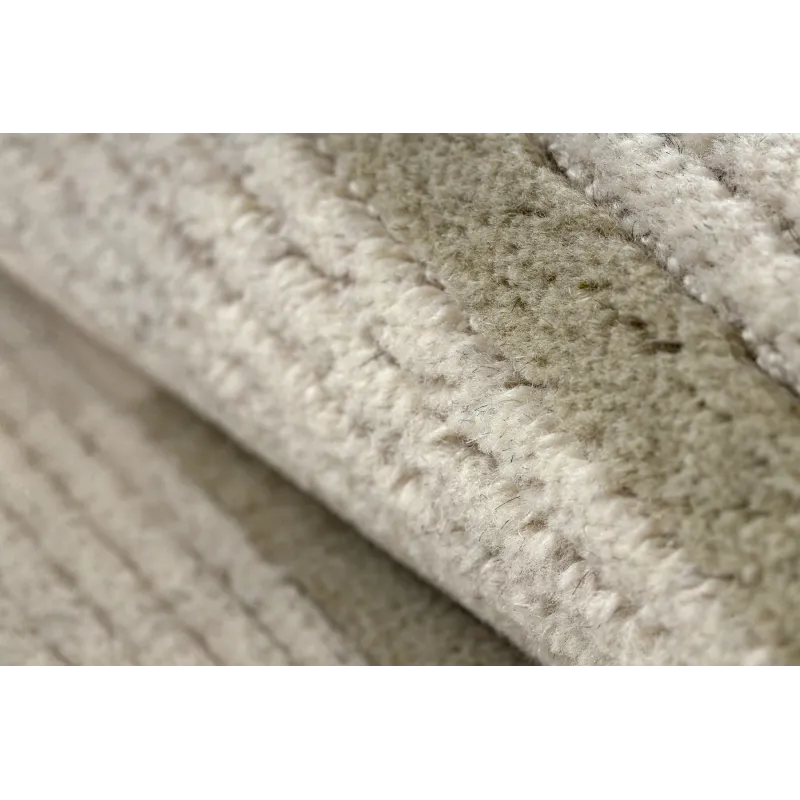 Teppich FLUX 461.124.SA400 Wollmischung OSTA - Geometrisch, strukturiert, Loftstil grau / grün