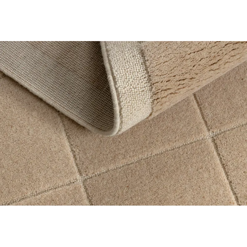 Teppich FLUX 461.118.SA131 Wollmischung OSTA - Geometrisch, strukturell, Loft-Stil beige / creme