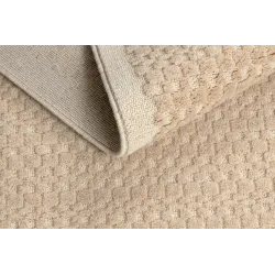 Teppich FLUX 461.139.SA130 Wollmischung OSTA - Geometrisch, strukturell, Loft-Stil beige / creme