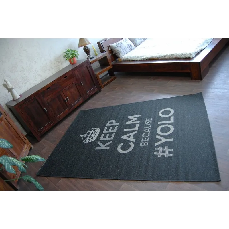 Eleganter Sizal Teppich FLOORLUX 20276 YOLO in Schwarz und Silber