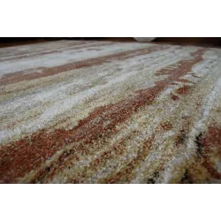 Kinderfreundlicher Teppich SHADOW 9368 in Gold-Rost, leicht zu reinigen