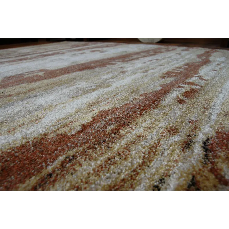 Kinderfreundlicher Teppich SHADOW 9368 in Gold-Rost, leicht zu reinigen