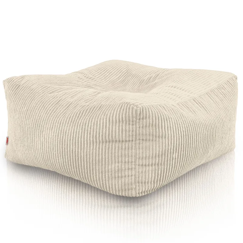 Pouf, Hocker und Tisch in einem – Florenz aus Cord