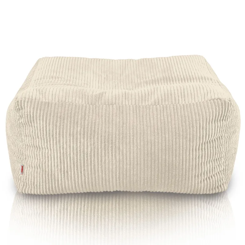 Pouf, Hocker und Tisch in einem – Florenz aus Cord