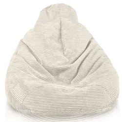 Cord-Sitzsack mit Rückenlehne für Erwachsene XXL