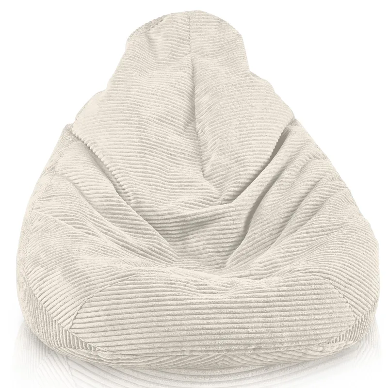 Cord-Sitzsack mit Rückenlehne für Erwachsene XXL