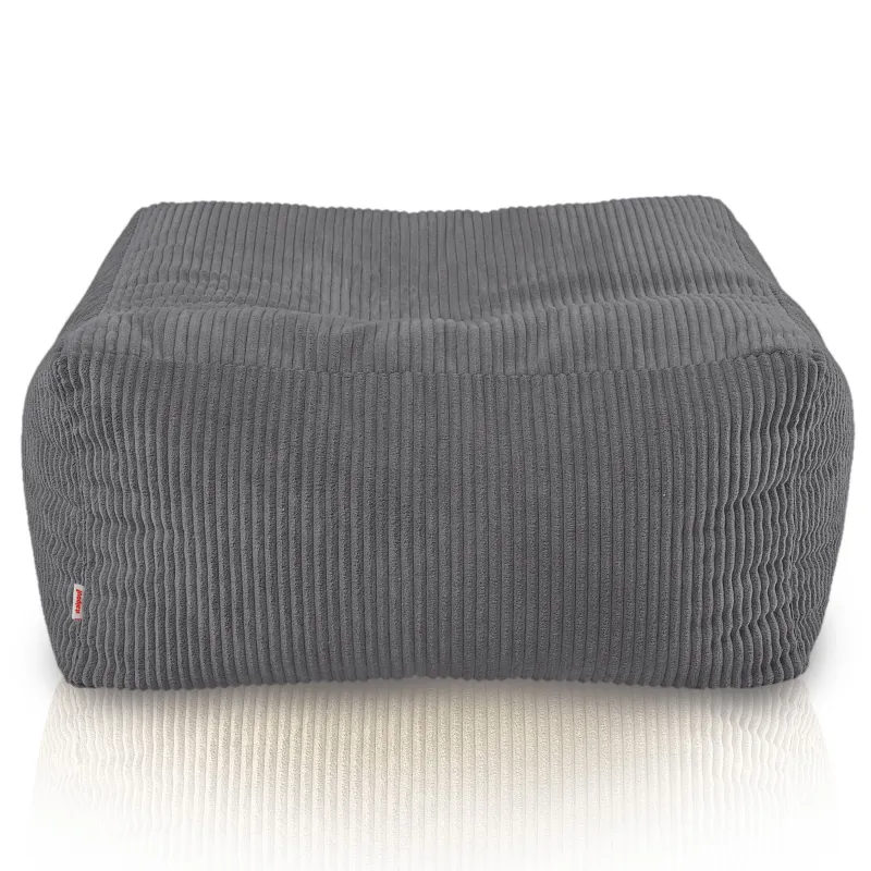 Pouf, Hocker und Tisch in einem – Florenz aus Cord
