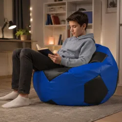 Fußball Sitzsack Sessel XL für Kinder - Kunstleder