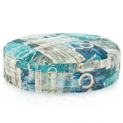 Bodenkissen Rund Monaco 90 cm Print-Stoff | Italpouf