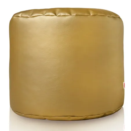 Zylinder-Pouf Cilindro Kunstleder Gold | Italpouf