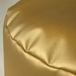 Zylinder-Pouf Cilindro Kunstleder Gold | Italpouf