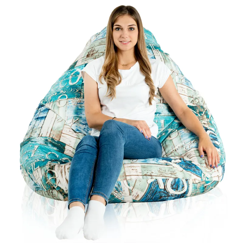 Sitzsack mit Rückenlehne XXL Drop - Premium Print-Stoff – Ansicht 54