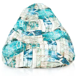 Sitzsack mit Rückenlehne XXL Drop - Premium Print-Stoff – Ansicht 36