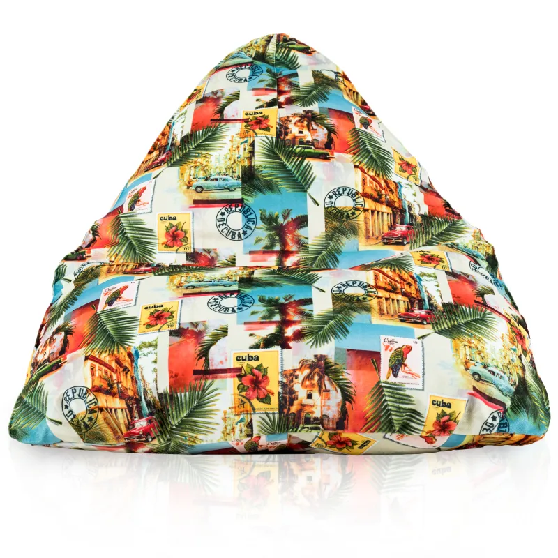 Boden-Sitzsack XL Bermuda - Premium Print-Stoff – Ansicht 33