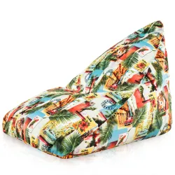 Boden-Sitzsack XL Bermuda - Premium Print-Stoff