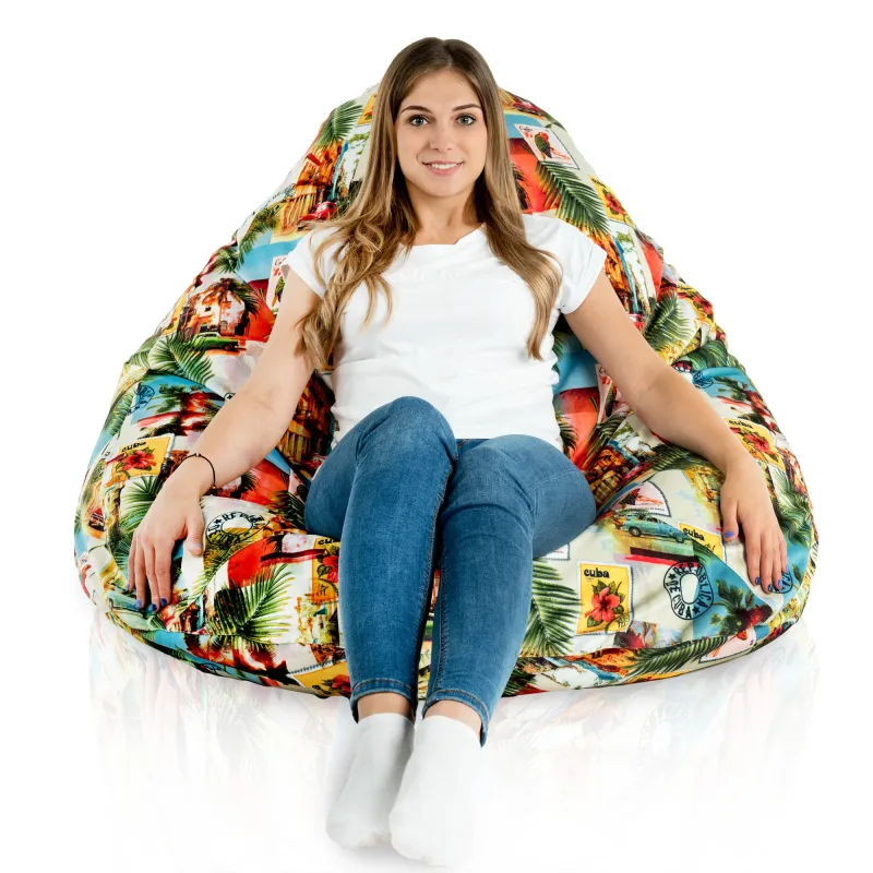 Sitzsack mit Rückenlehne XXL Drop - Premium Print-Stoff – Ansicht 52