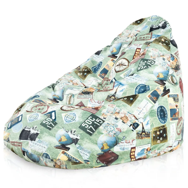 Sitzsack mit Rückenlehne XXL Drop - Premium Print-Stoff – Ansicht 8