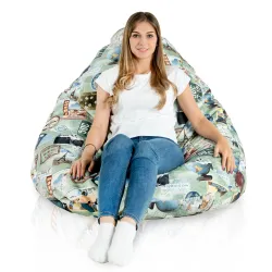 Sitzsack mit Rückenlehne XXL Drop - Premium Print-Stoff – Ansicht 44