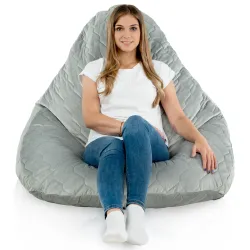 Sitzsack mit Rückenlehne XXL Drop - Soft-Velours – Ansicht 46