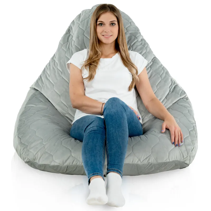 Sitzsack mit Rückenlehne XXL Drop - Soft-Velours – Ansicht 46