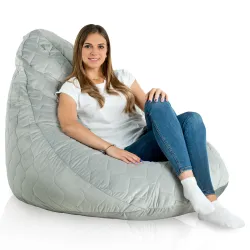 Sitzsack mit Rückenlehne XXL Drop - Soft-Velours – Ansicht 66
