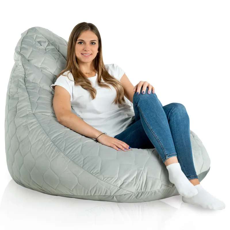 Sitzsack mit Rückenlehne XXL Drop - Soft-Velours – Ansicht 66