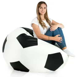 Schwarz Sitzsack Fußball Kunstleder