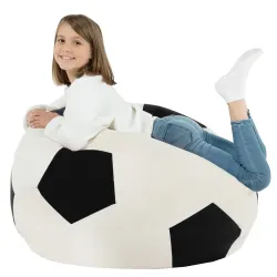 Schwarz Fußball Sitzsack Plüsch