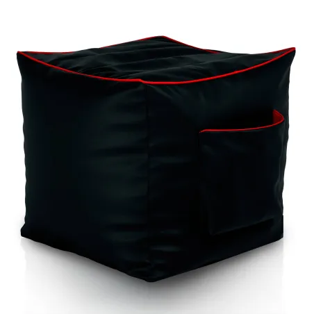 Gaming Sitzsack aus schwarzem Kunstleder für stilvolle Räume