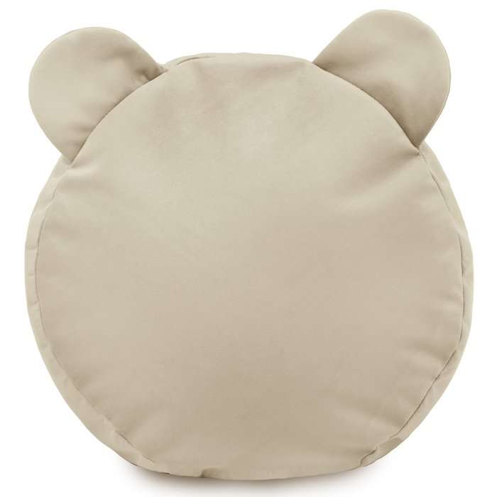 Runder Fußhocker für Kinder Teddy - Soft-Velours - Sitzhocker