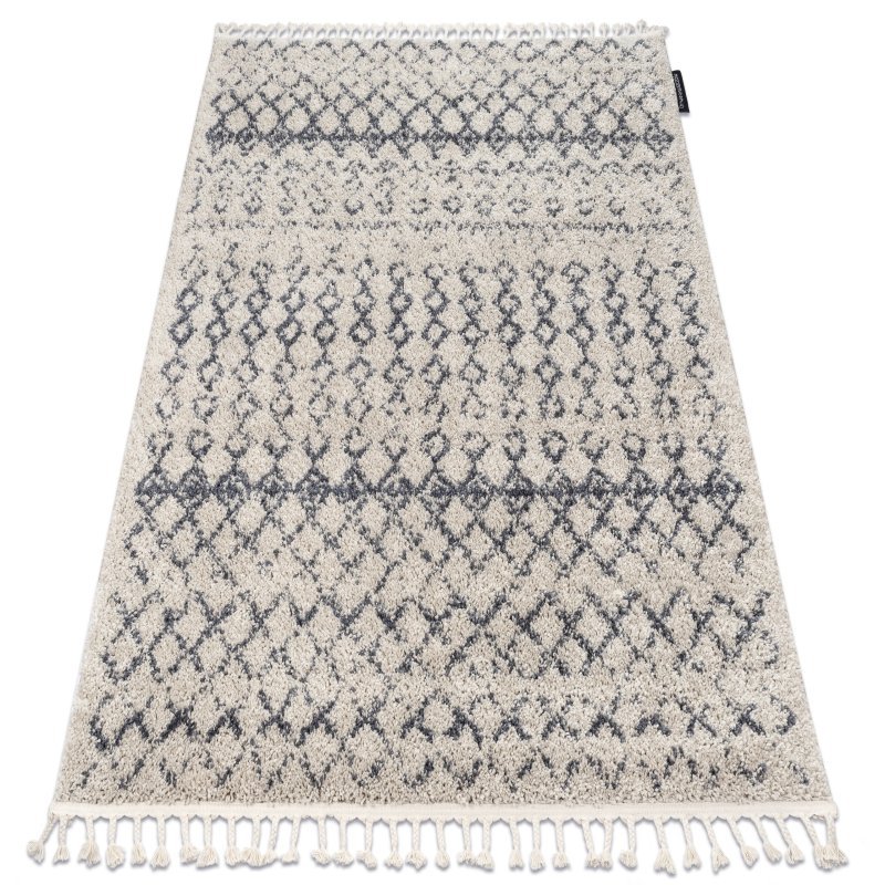 Teppich BERBER AGADIR G0522 sahne / grau Franse berber marokkanisch shaggy zottig - Teppiche Shaggy